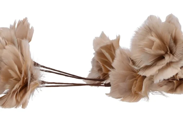 Feather flowers beige - Afbeelding 2
