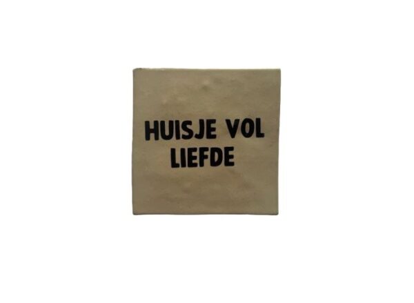 Tegeltje 'huisje vol liefde'
