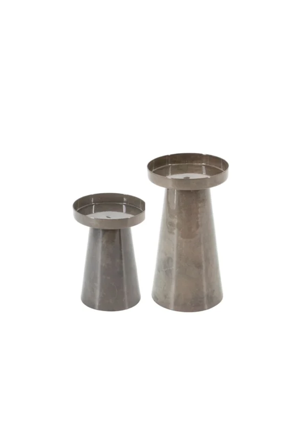 Kandelaars stone – set van 2