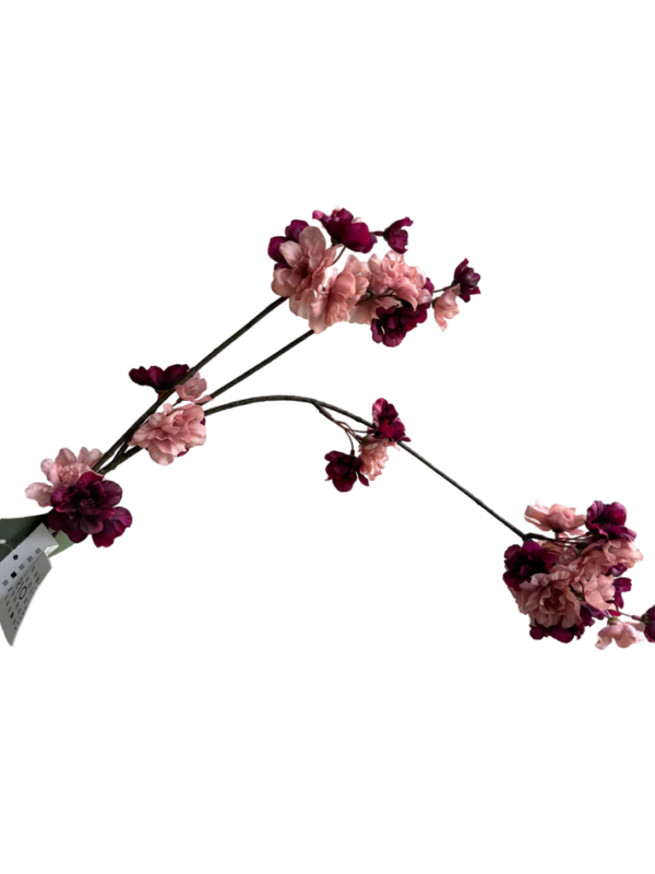 Bloesemtak aubergine/roze
